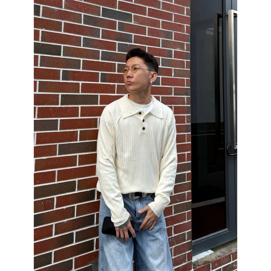 Uninhabitable Men‘s 含羊毛针织POLO衫 翻领线衣