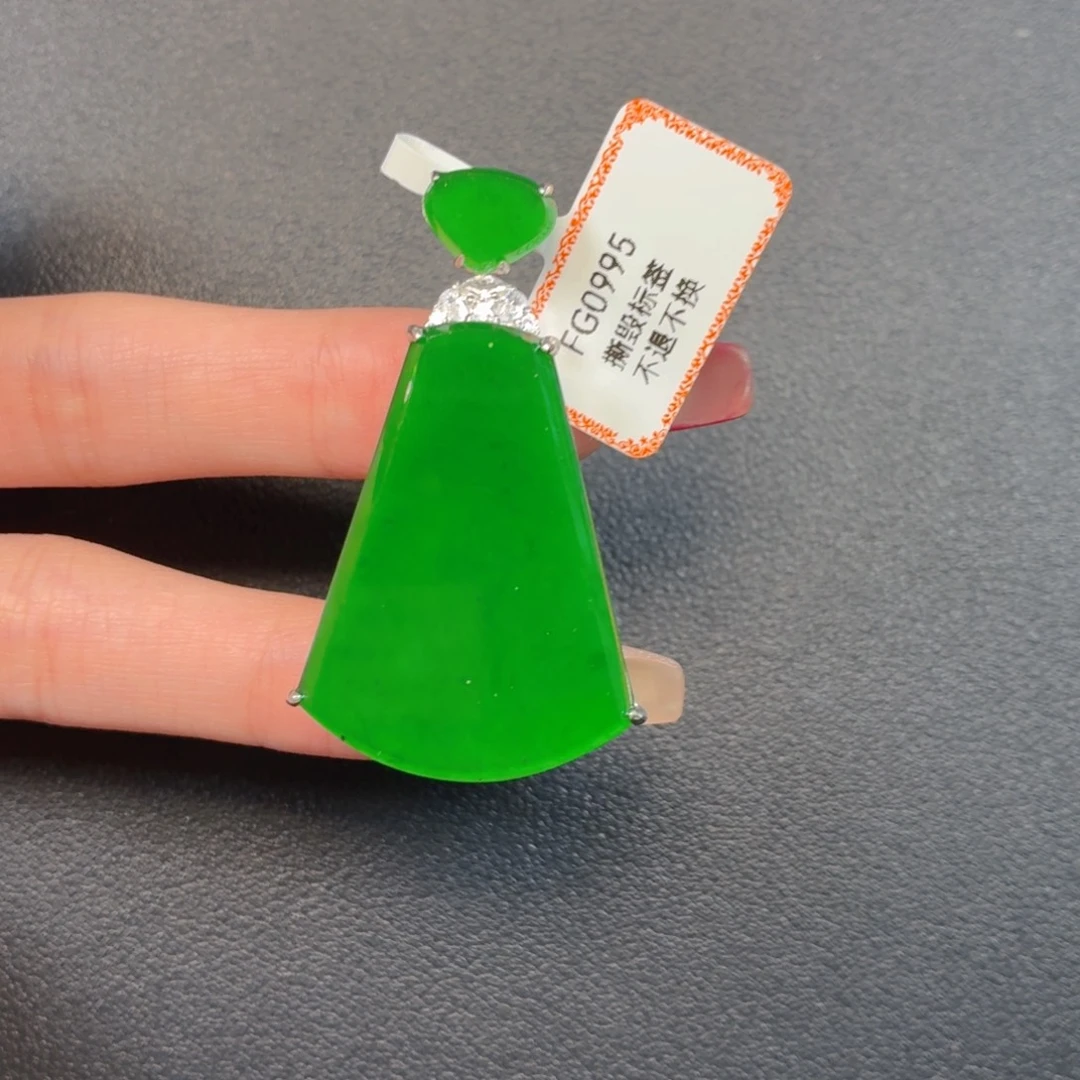 翡翠银S925镶嵌颈饰