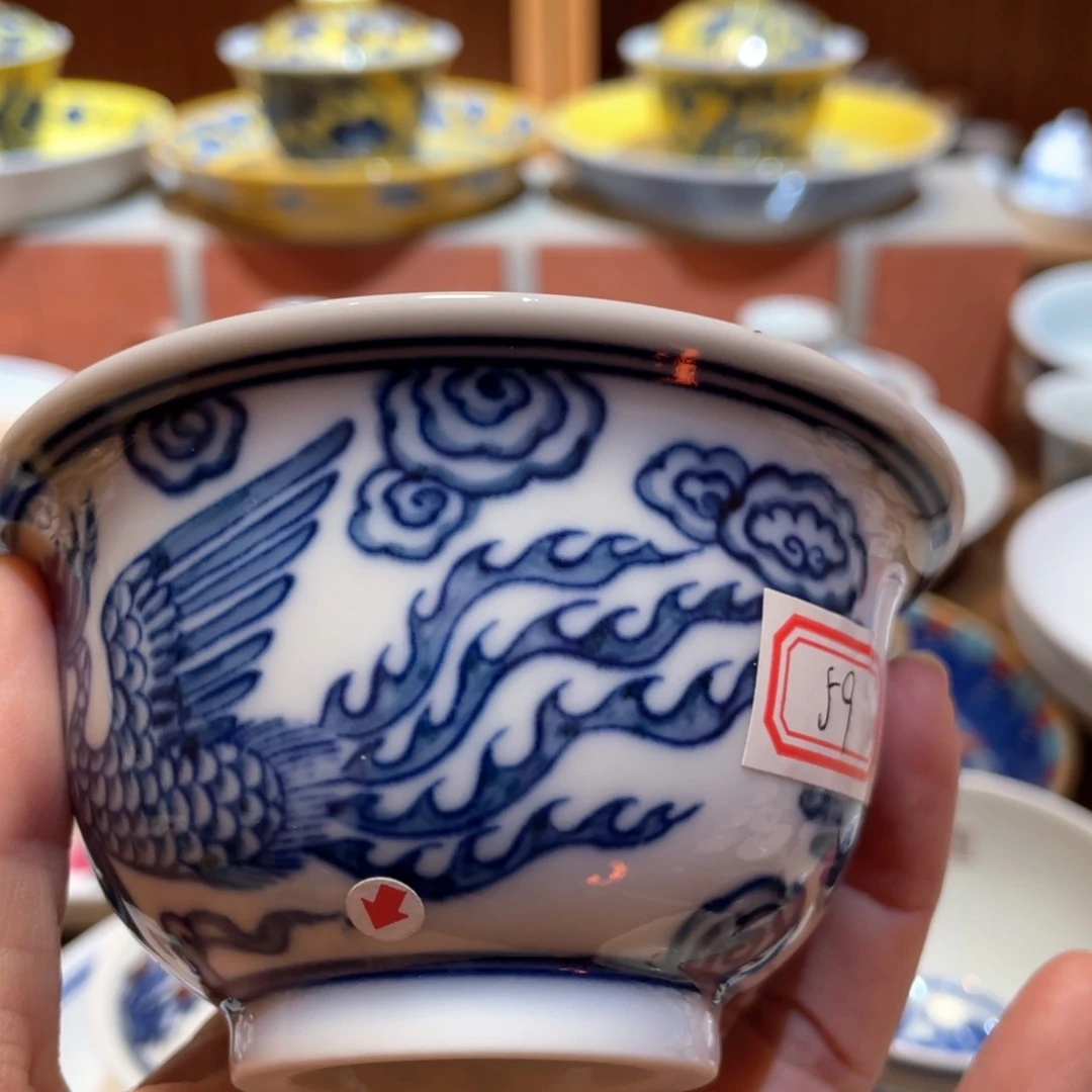 瓷片景德镇陶瓷凤青花