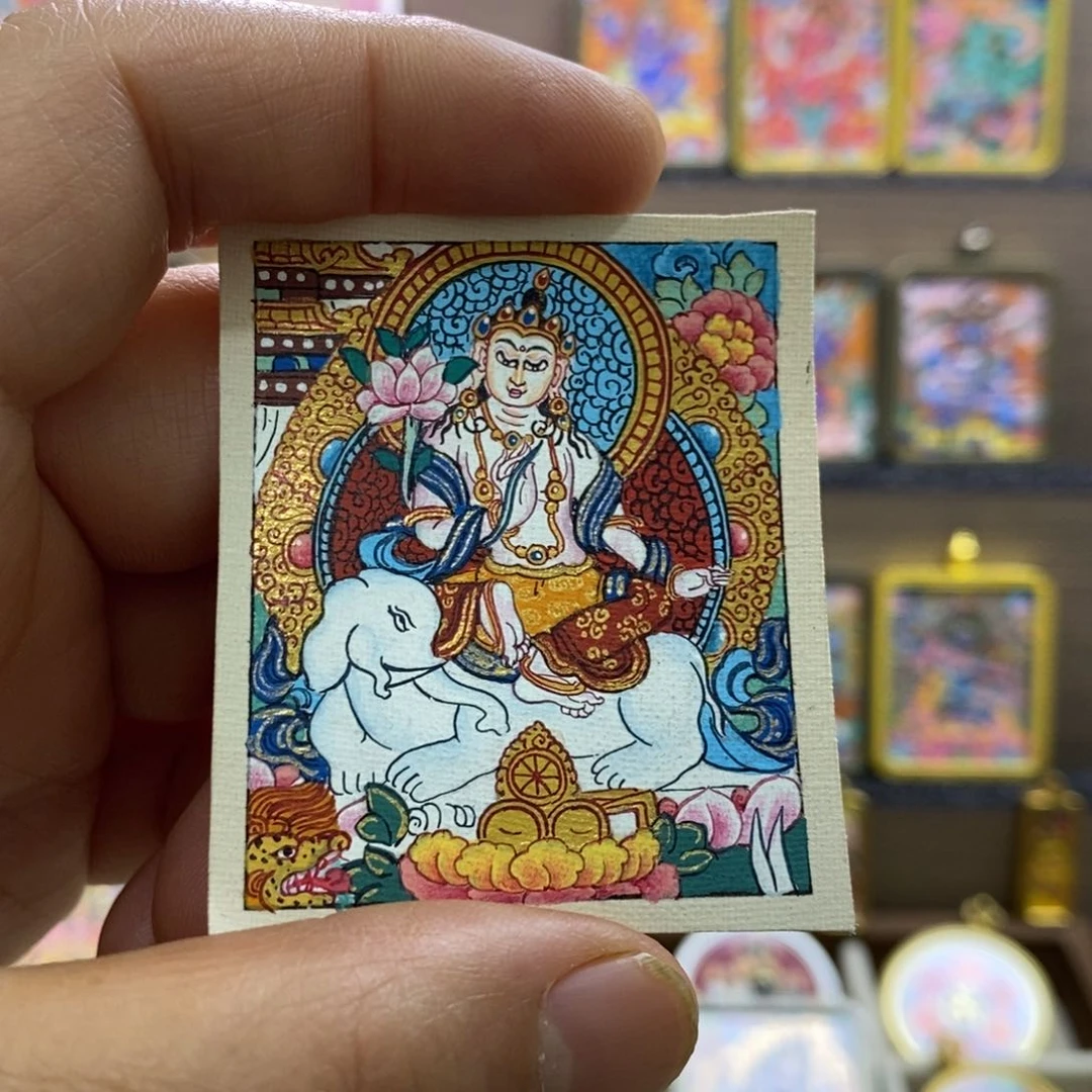 吊坠普贤唐卡题材