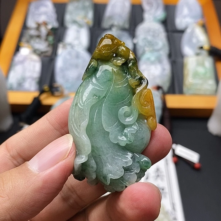 翡翠未镶嵌吊坠(不含链)从**来挂件
