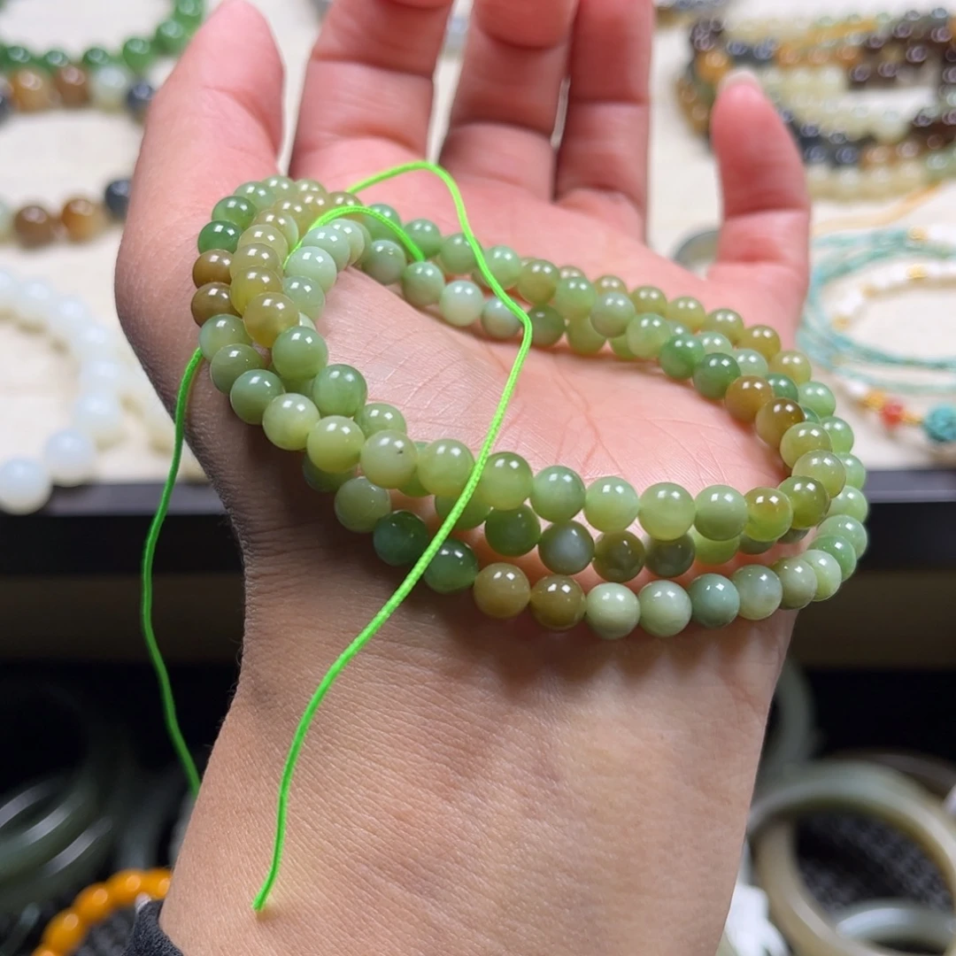 和田玉未镶嵌珠宝半成品长链