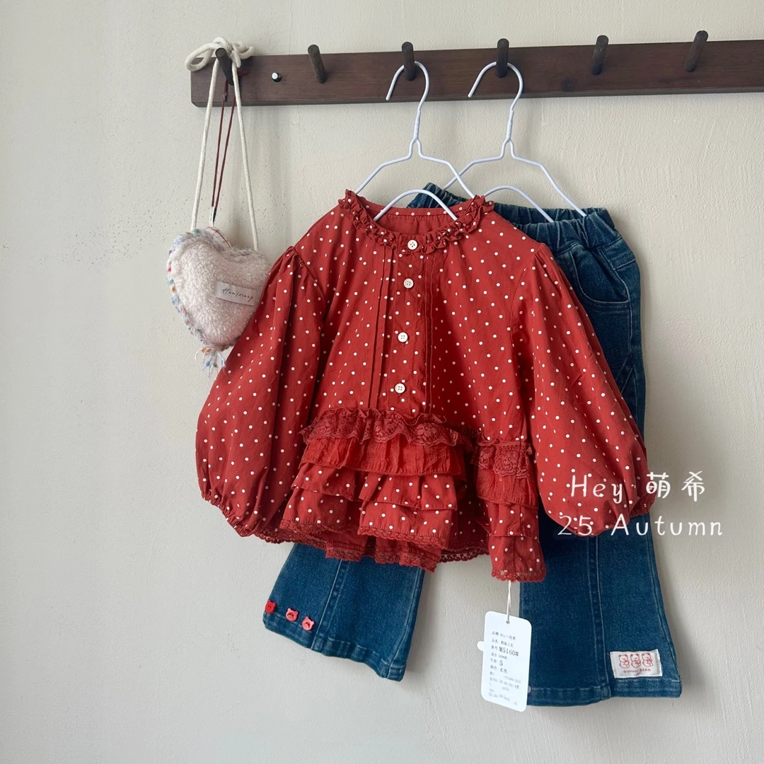 萌希·25秋~波点娃娃衫M5160（汉服）红色