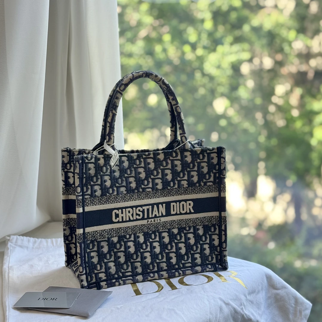 95新 DIOR/迪奥 Book Tote 老花小号托特包 22年芯片