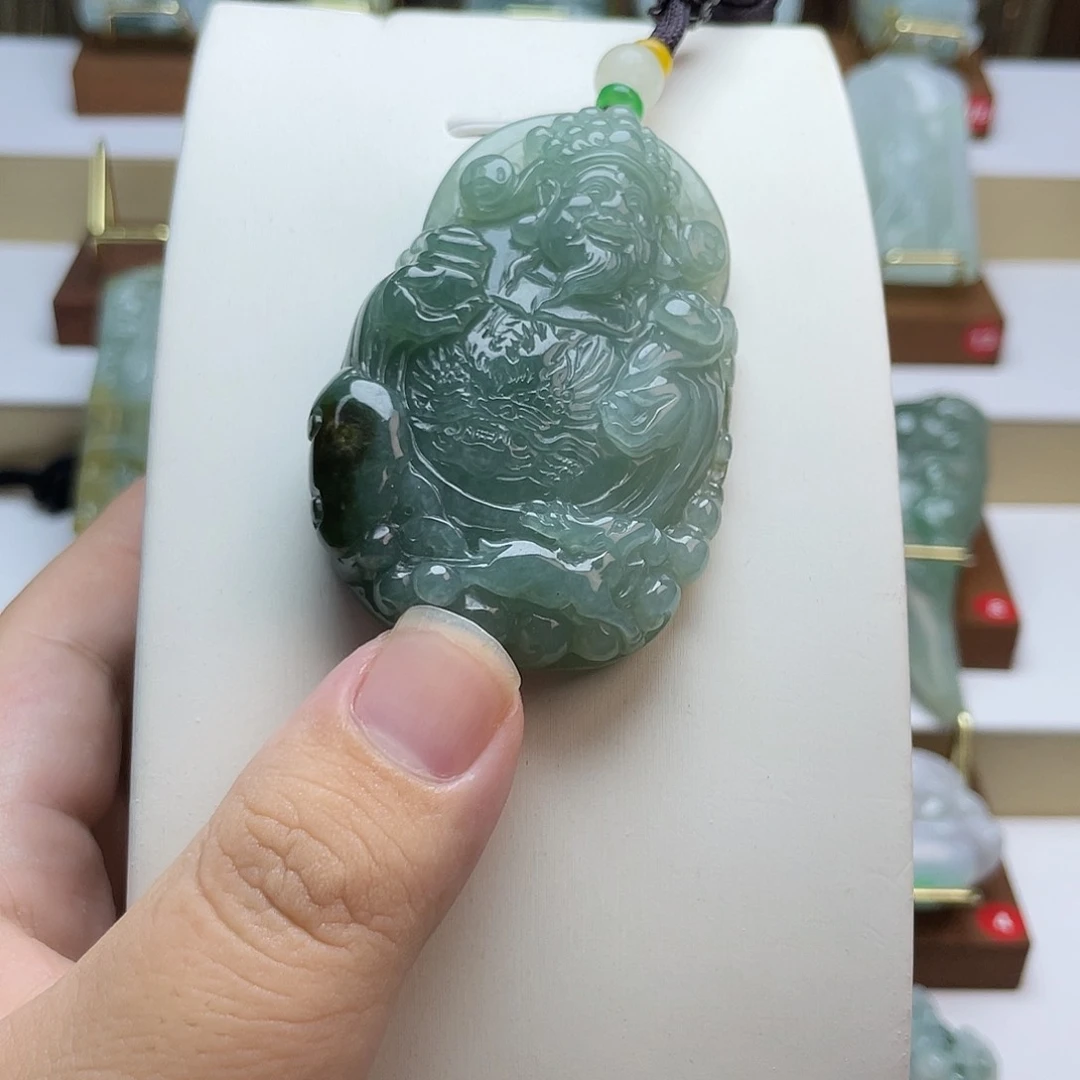 翡翠未镶嵌吊坠(不含链)财神爷