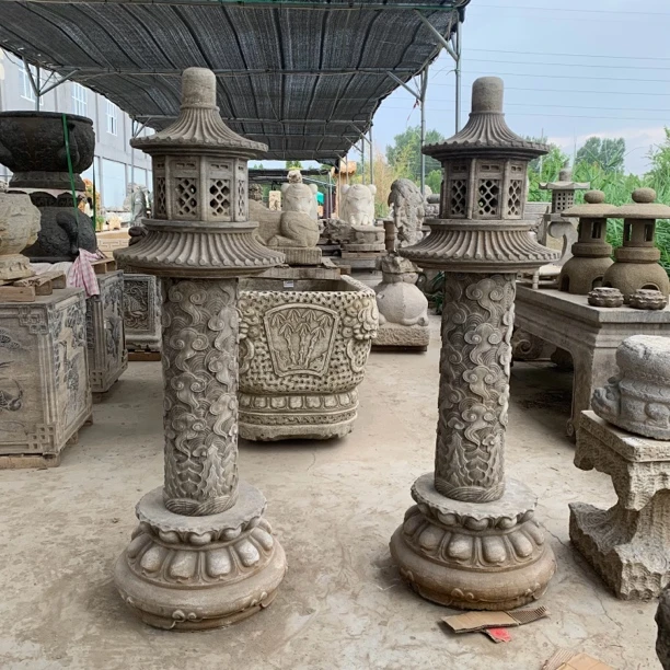 石雕，宫灯，高160，包邮