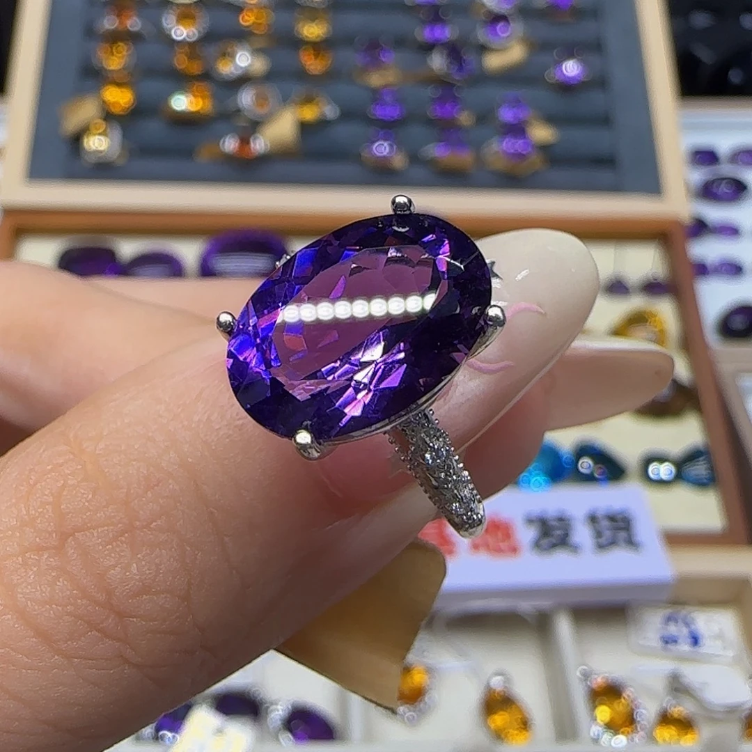 晨****水晶珠宝半成品银S925镶嵌G 5.8克拉