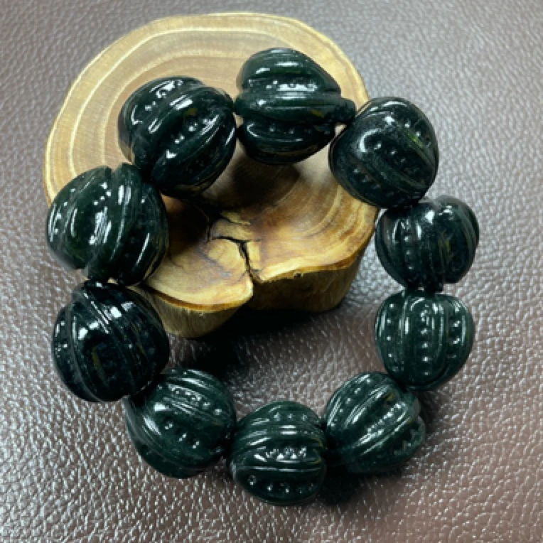 【集团臻选】纯天然精品和田玉男士核桃手串(多样性拍一发一）3