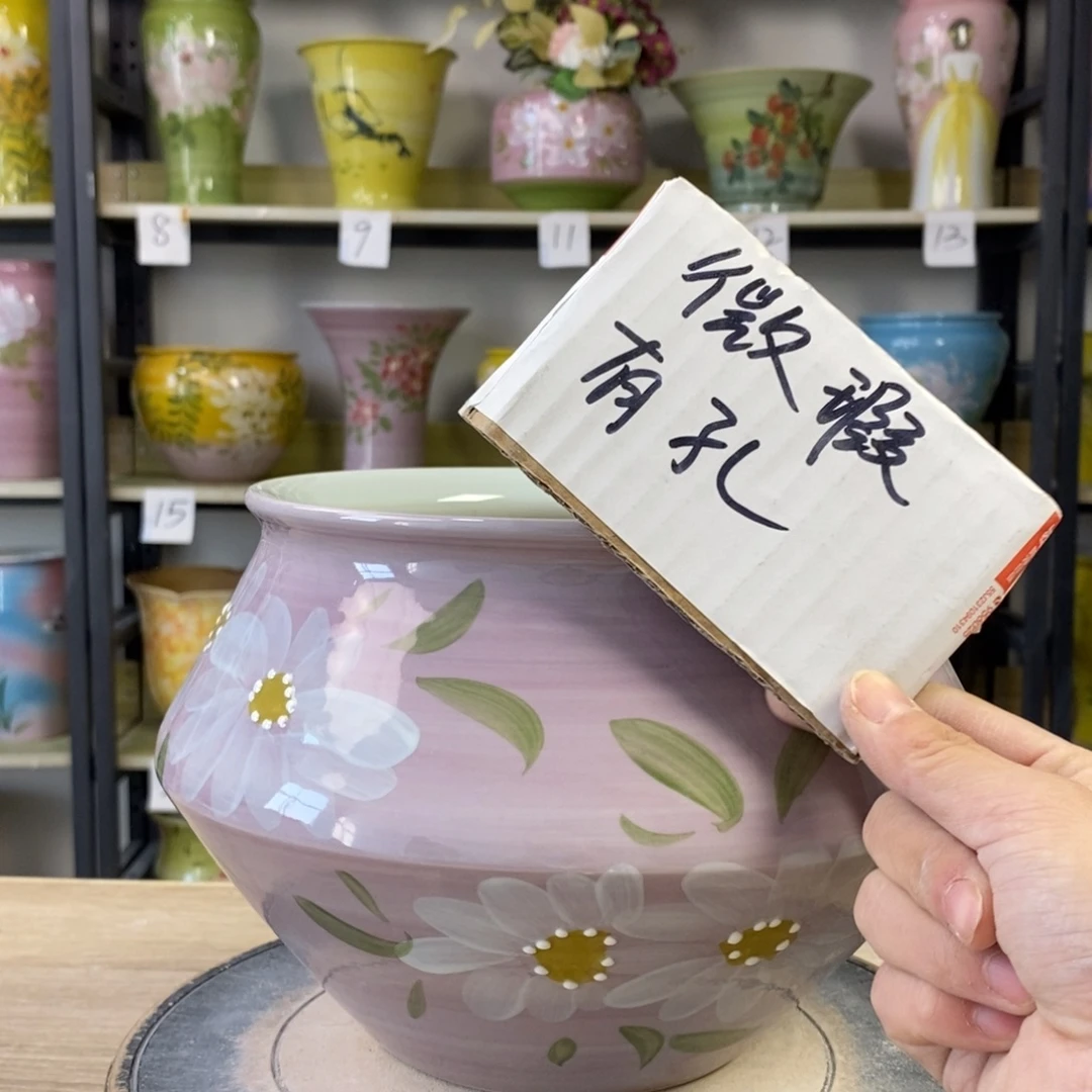 景德镇手工手绘陶瓷花盆