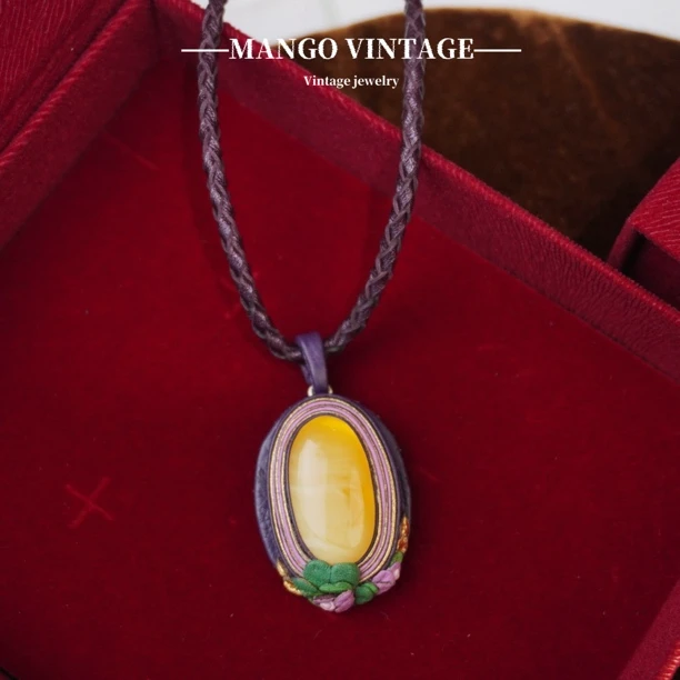 铜合金项链 Amber紫绳圆项链简约个性小众时尚轻奢【正品中古】