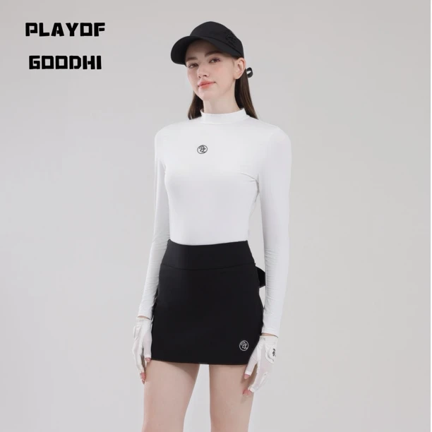 高尔夫服装女韩版高尔夫长袖女高尔夫女装速干透气高弹力网球服女