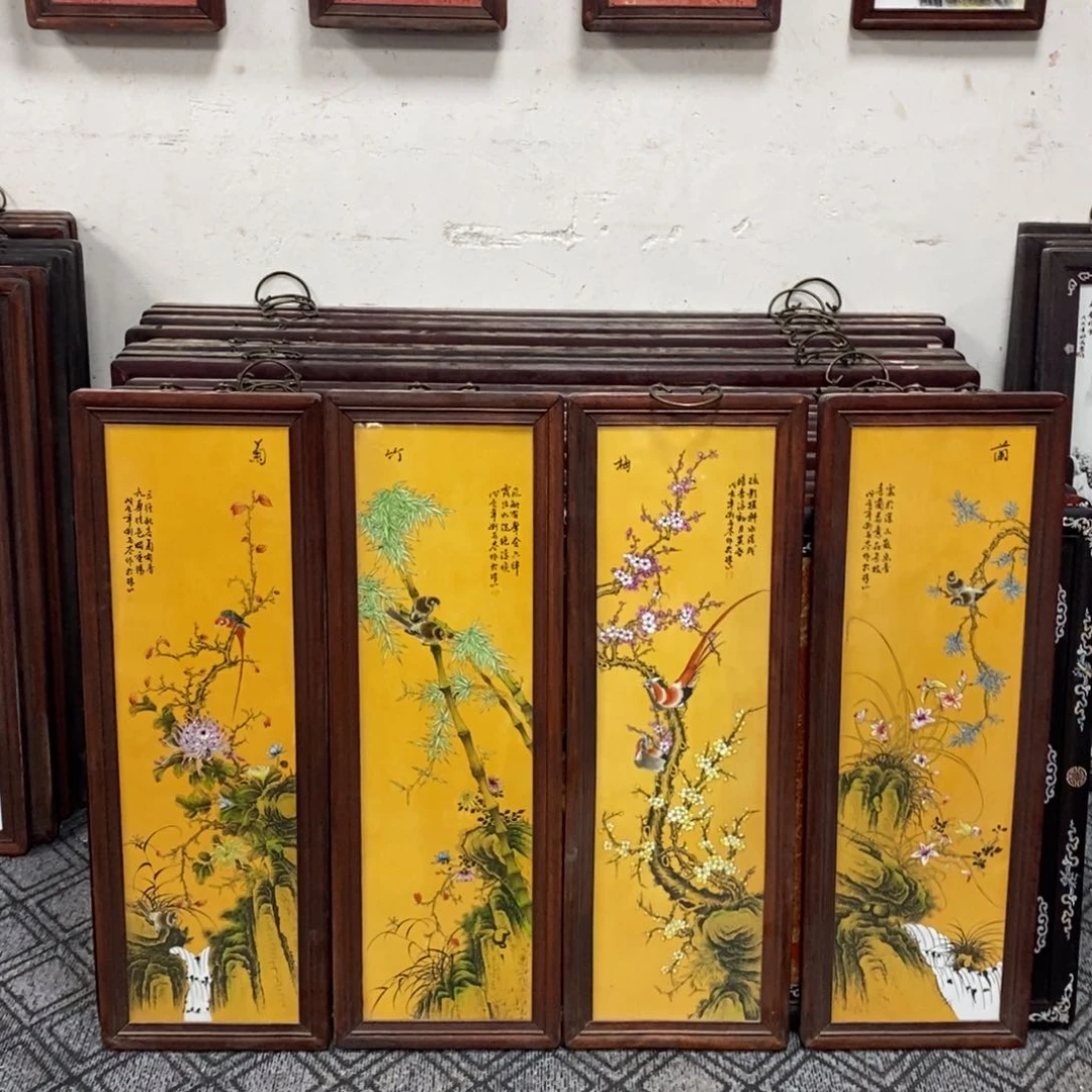 瓷片80*28*4景德镇瓷板画柴窑烧制