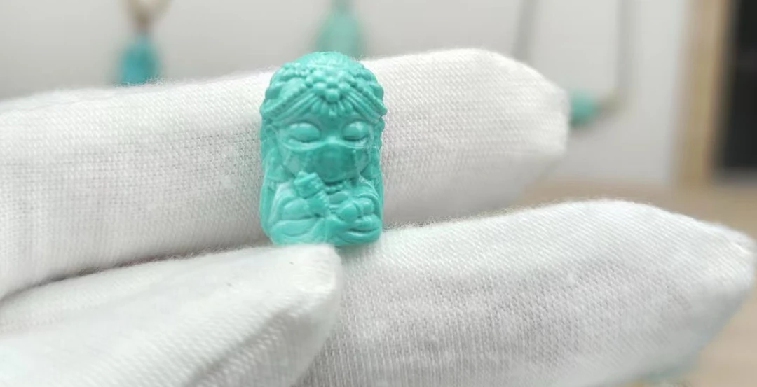 原矿精雕扎基拉姆雕件文玩手串配珠