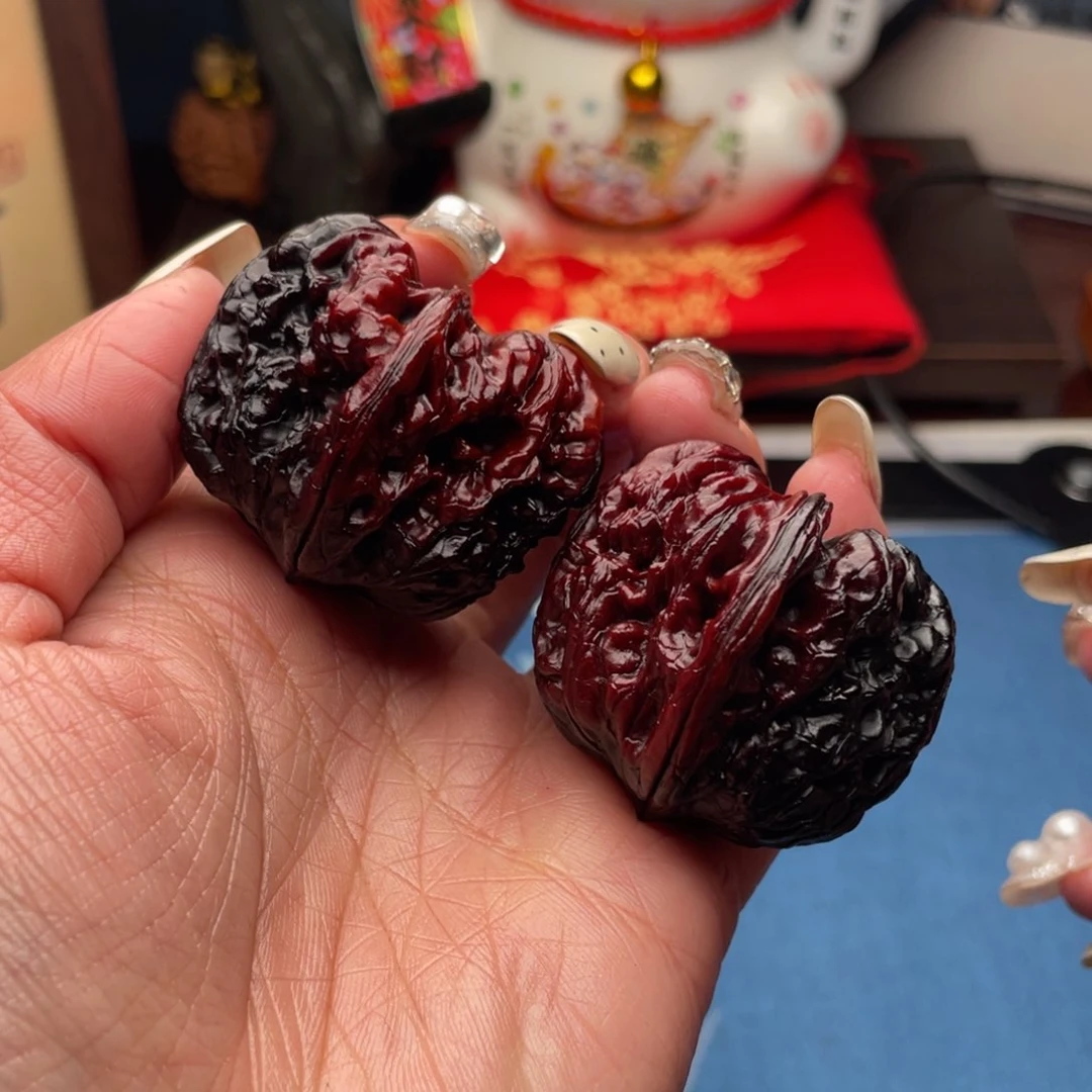 吊坠文玩核桃彩凹底