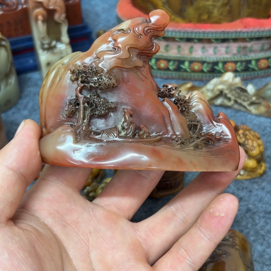 修***印石寿山石桌面摆件