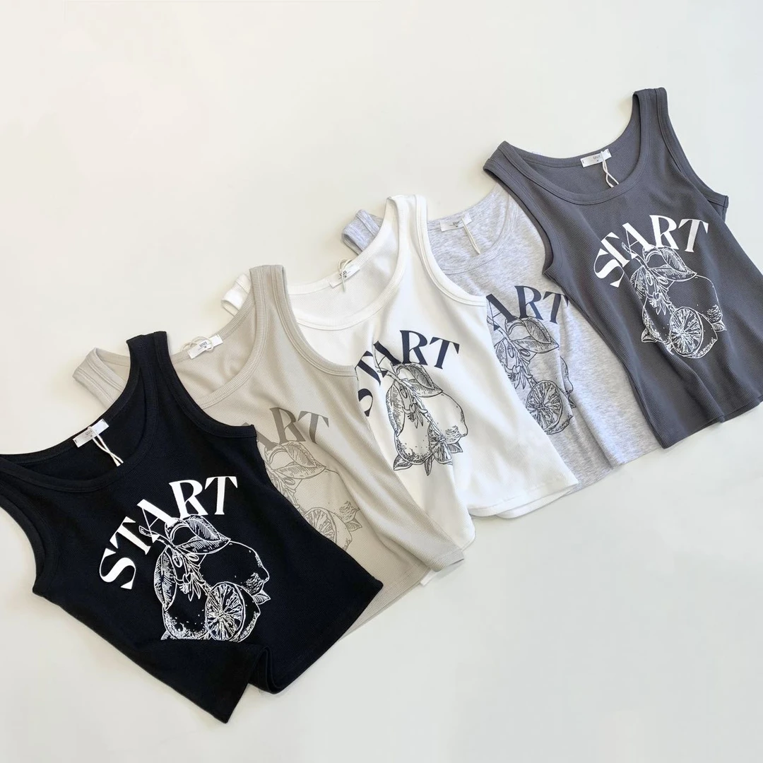 SATUR柠檬字母背心HN S8427