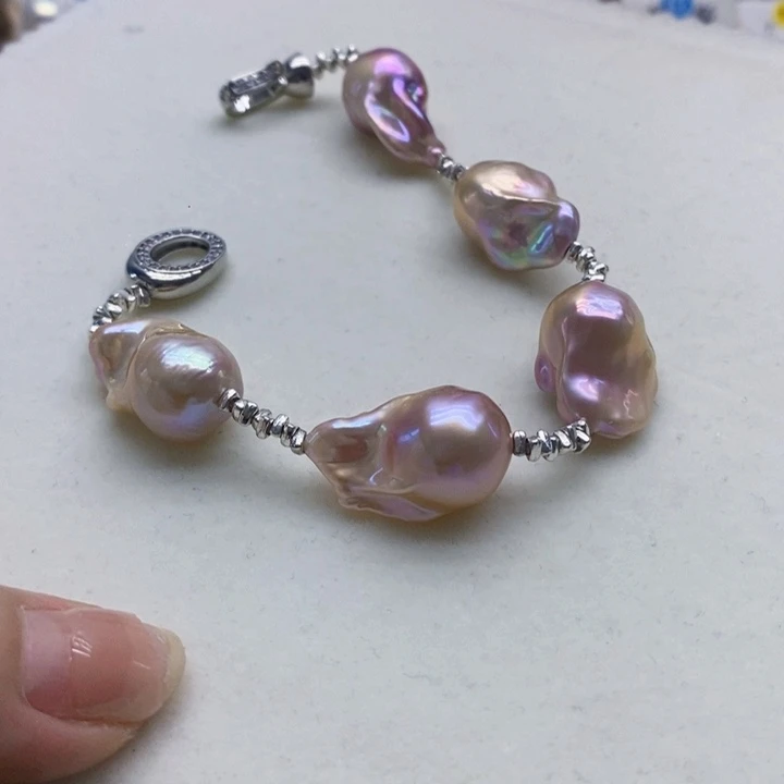 银S925镶嵌淡水珍珠耳饰