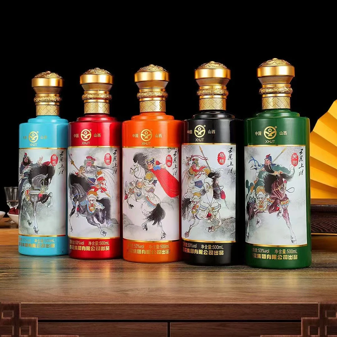 味占味占五虎上将礼盒装53度清香型白酒500ML5瓶53%Vol500ml