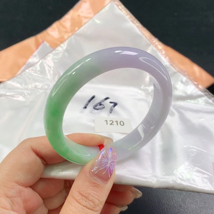 翡翠手镯未镶嵌春彩03