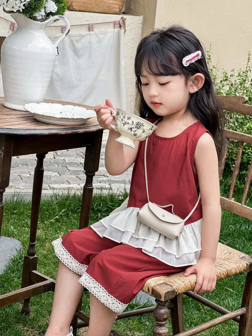 D3【萌萌猪8865红色套装】童装