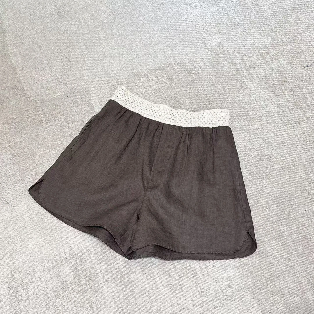 【陈陈私服】洋气显瘦设计感百搭直筒裤休闲短裤潮流25041705
