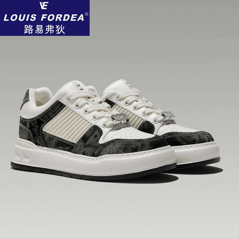 Louis Fordea/路易弗狄厚底透气休闲板鞋轻奢男鞋复古运动男板鞋