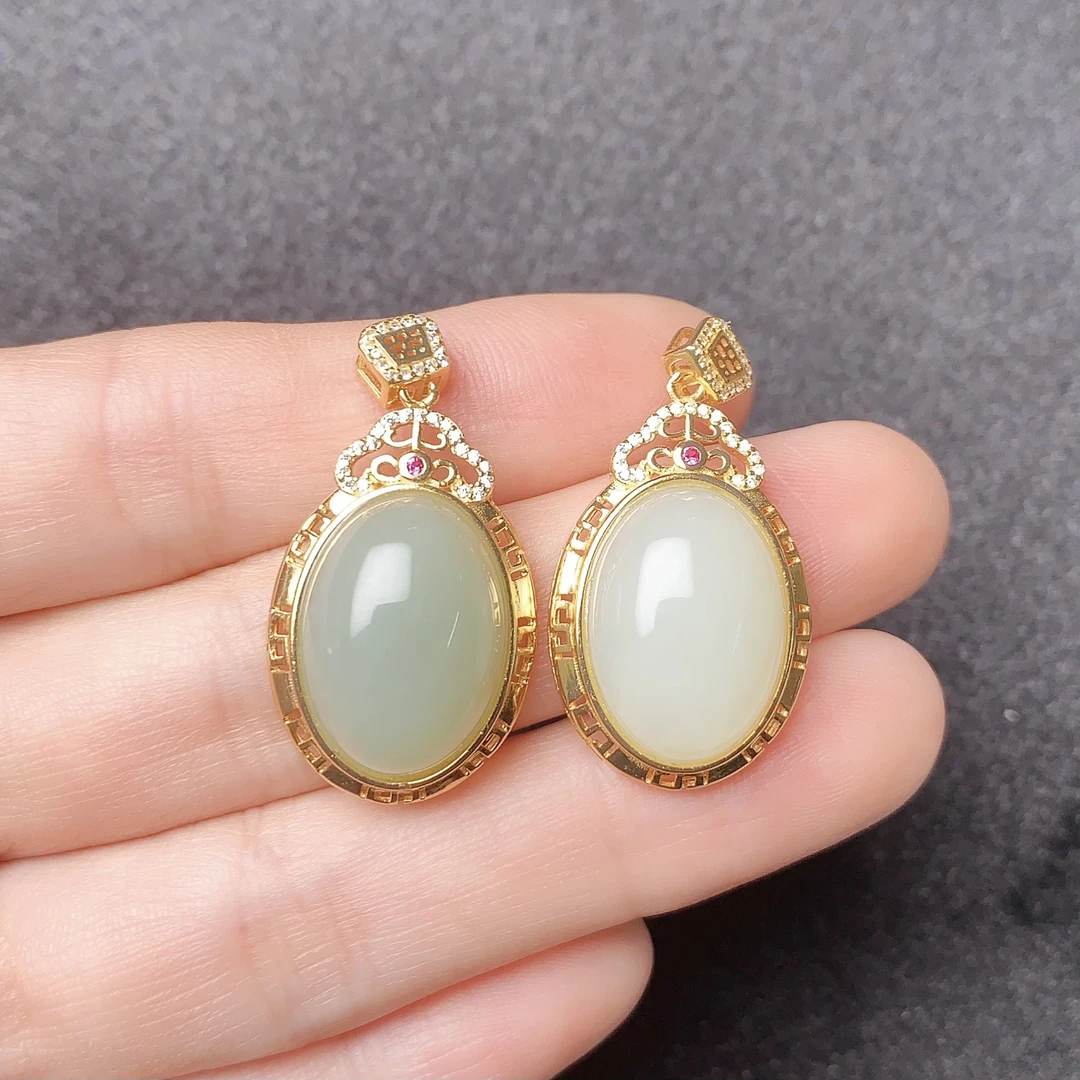 【麦子家族夏日特惠】天然和田玉S925银挂件吊坠多样性发1 D2183