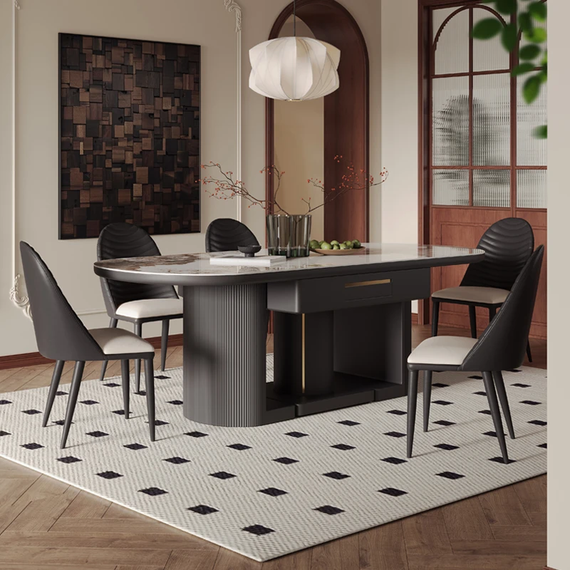 知歌全自动家用餐桌麻将桌两用饭桌一体现代轻奢岩板多功能麻将机