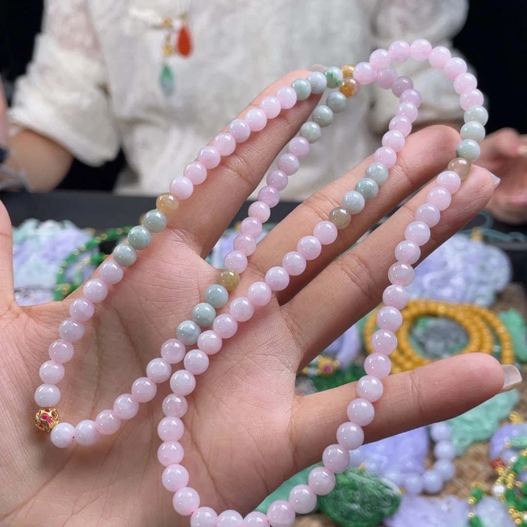 翡翠未镶嵌颈饰代编织