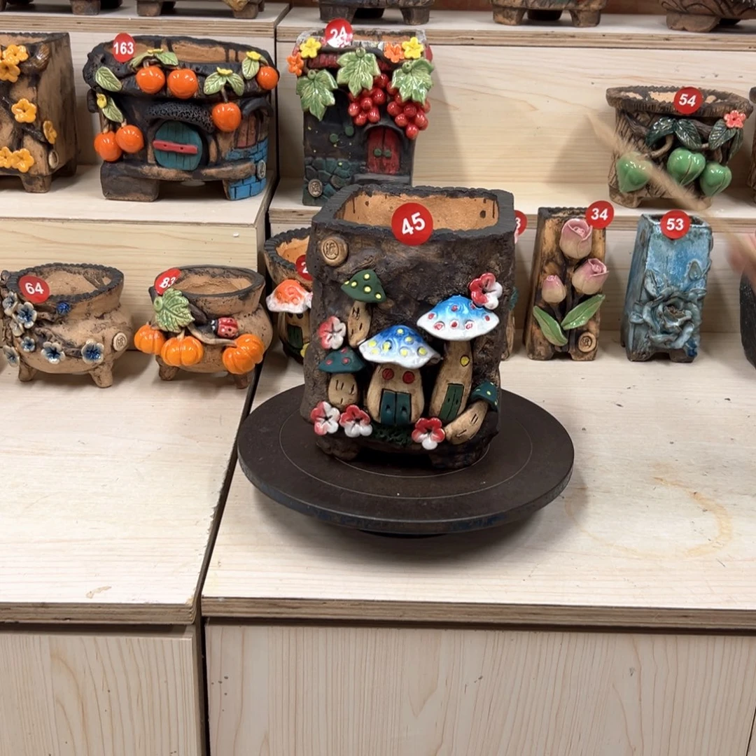 花盆紫砂34号内口12.5×11.5外高19