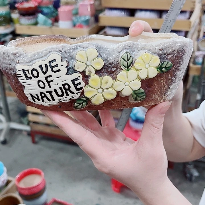 有孔，凑10元包邮陶瓷花盆发货！