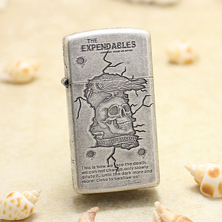 ZIPPO/之宝官方正品1605古银纤巧敢死队防风煤油打火机XBL-DYJ1
