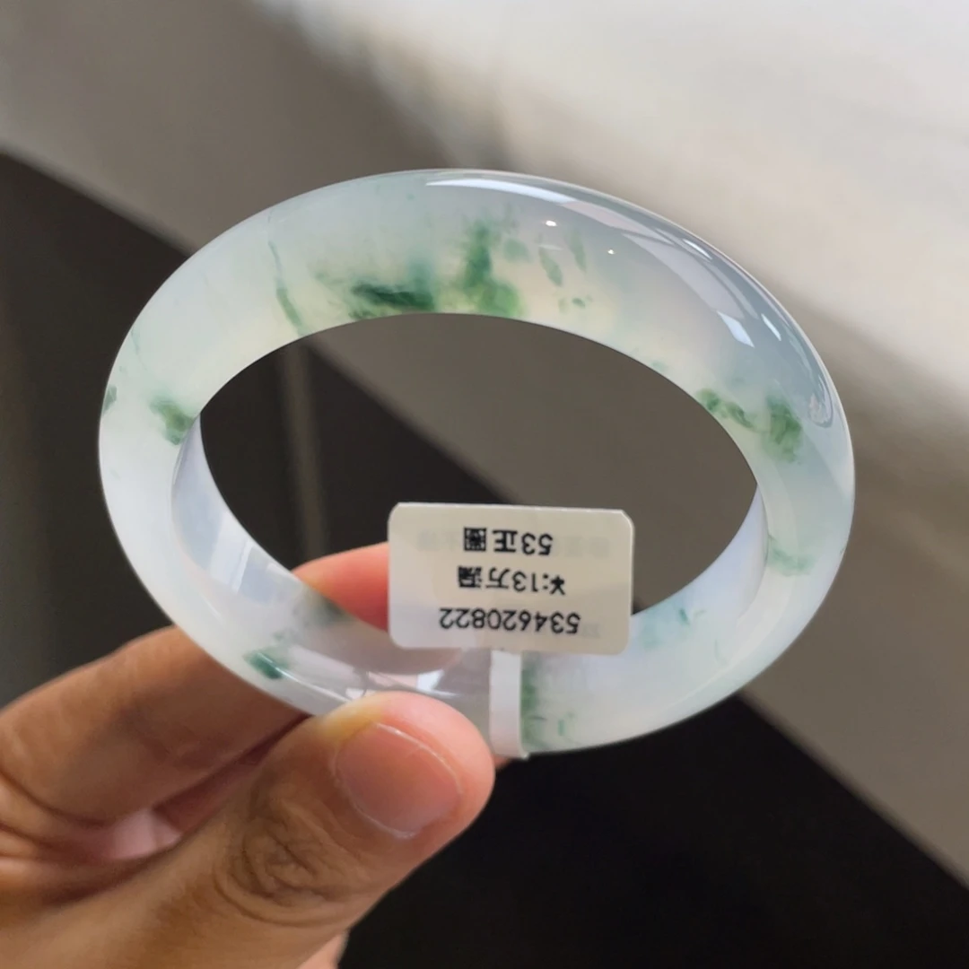 未镶嵌手镯翡翠回流/起光冰飘花手镯（强推）