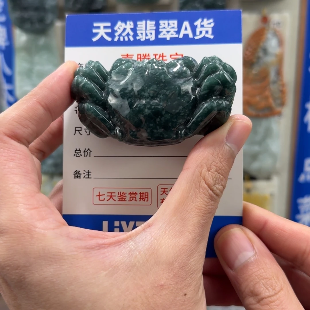 翡翠未镶嵌颈饰八方来财