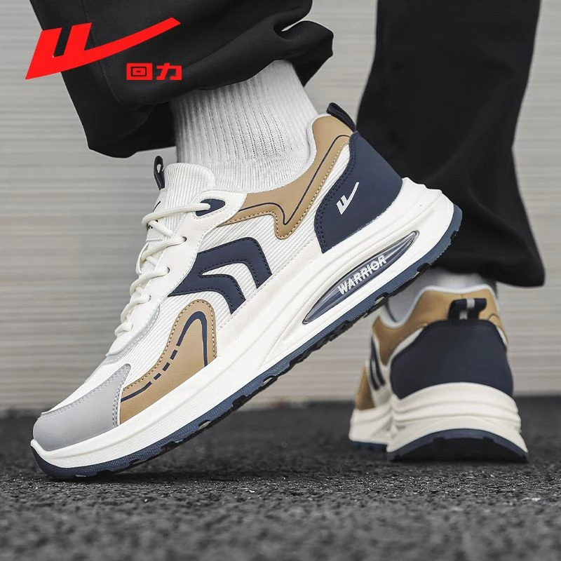 回力男鞋运动鞋潮流百搭春季2025新款网面老爹鞋厚底透气跑步鞋男