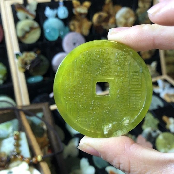 岫玉未镶嵌岫玉挂件