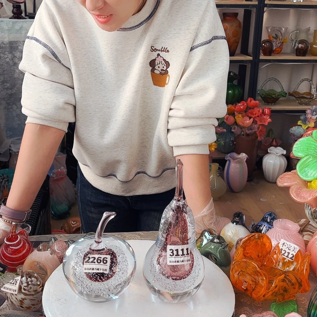 苹果梨一对家悦琉璃品福利