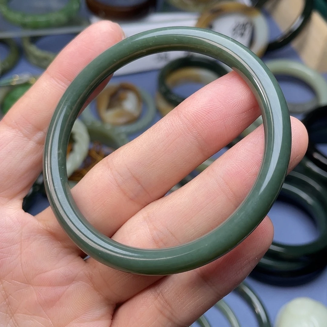 未镶嵌手镯和田玉（青玉）59mm