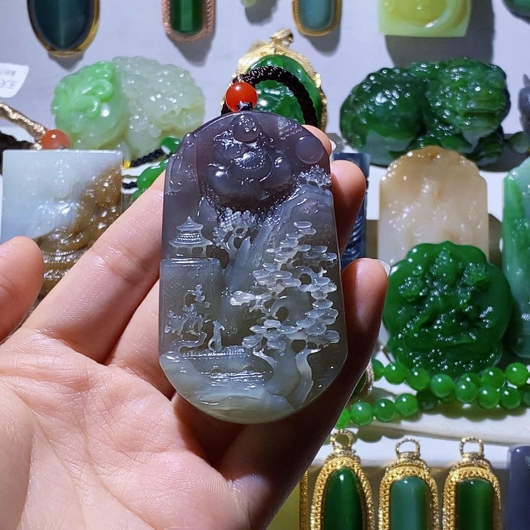 和田玉未镶嵌颈饰