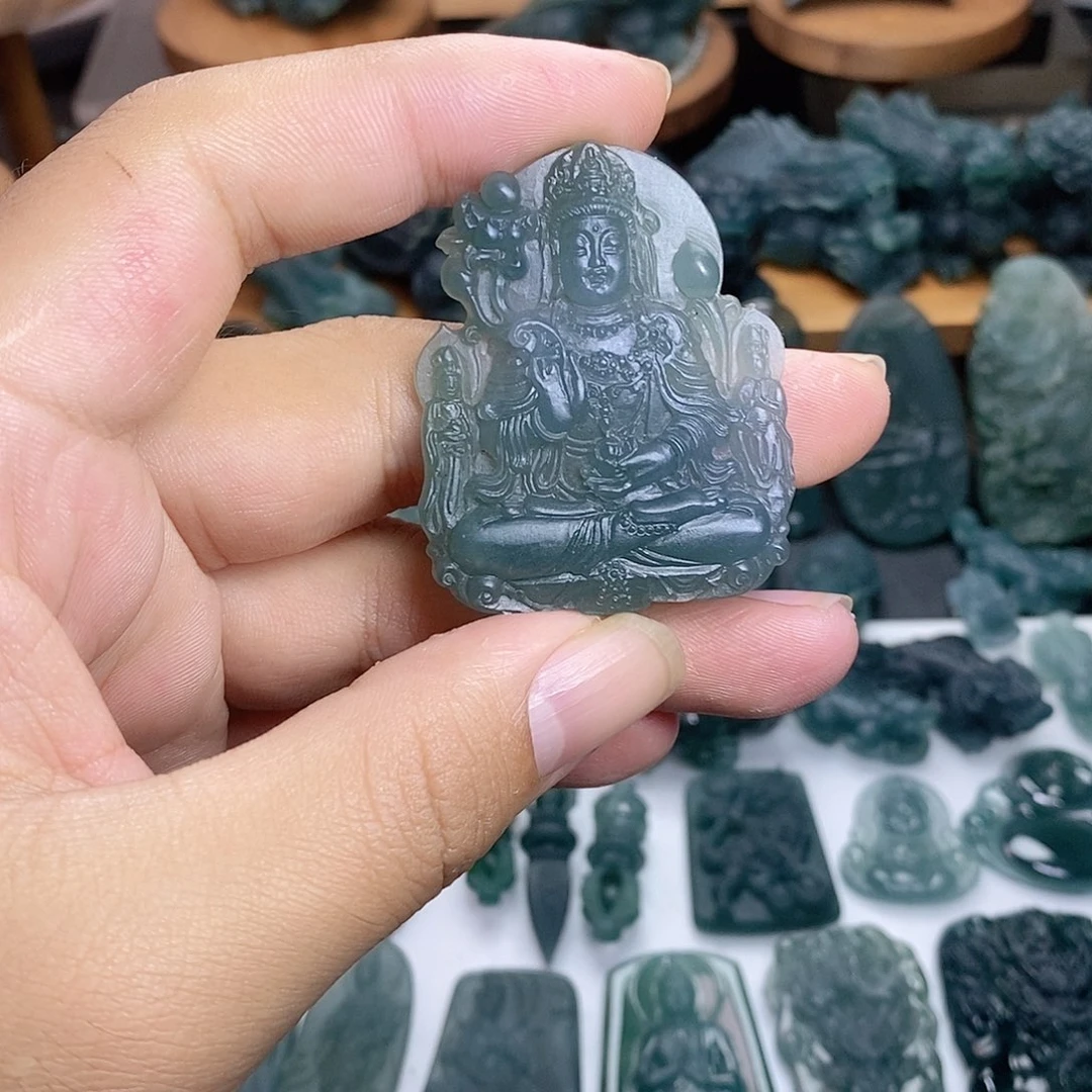 定制翡翠未镶嵌三圣