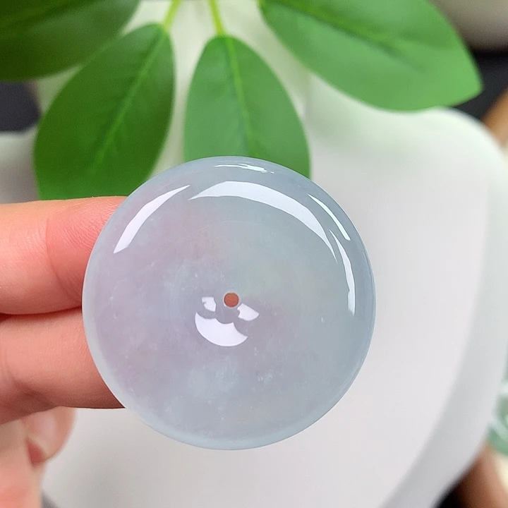 翡翠未镶嵌颈饰平安扣 33.7x5.9mm