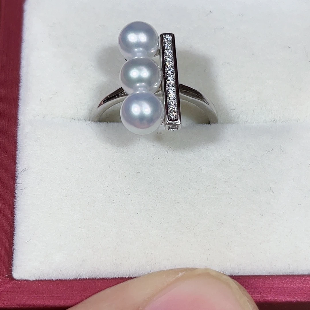 银S925镶嵌淡水珍珠颈饰