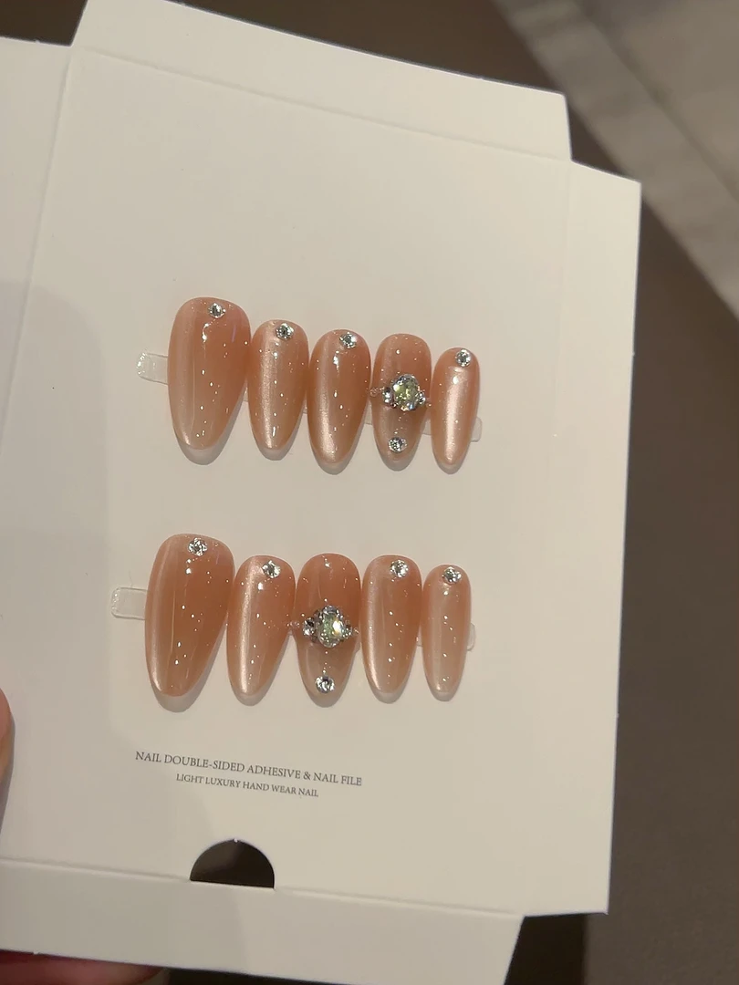 华子高定系列-青木时代| PinkAnnie纯手工定制穿戴甲可拆卸穿戴甲