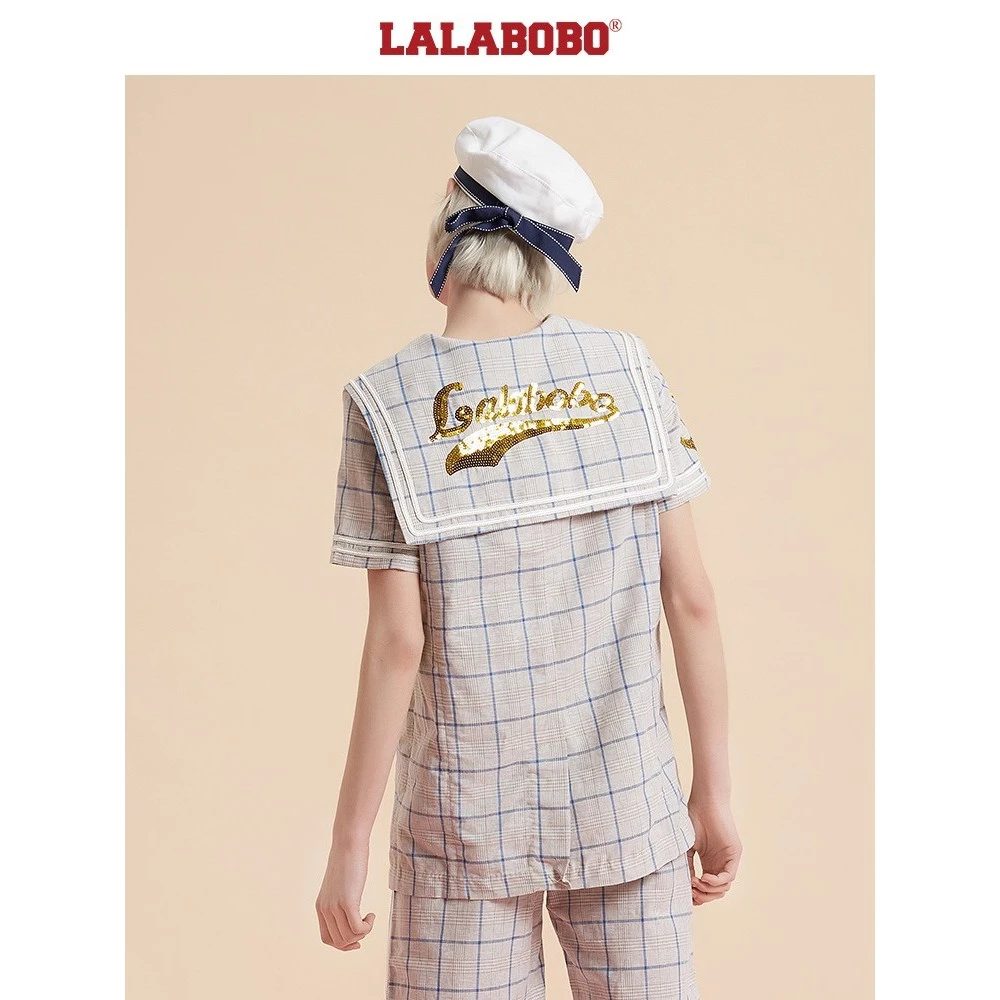 【芋总专属】LALA文艺西装时尚减龄重工潮短袖D20A-WSXW12