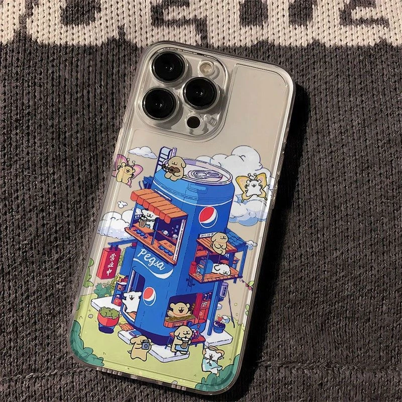 百事小狗太空手机壳适用于苹果15透明iphone14手机壳1312pro