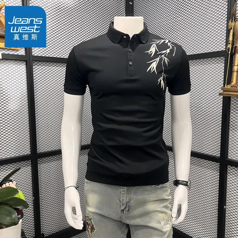 真维斯新中式POLO衫男士夏季新款潮牌休闲短袖T恤男装商务上衣服