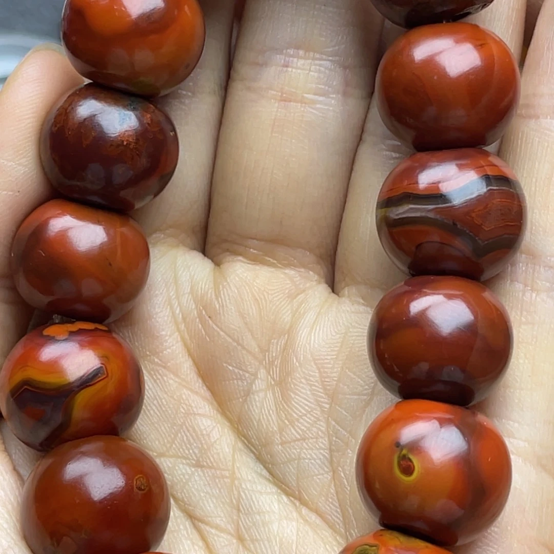 曲***梦玛瑙/玉髓手链未镶嵌