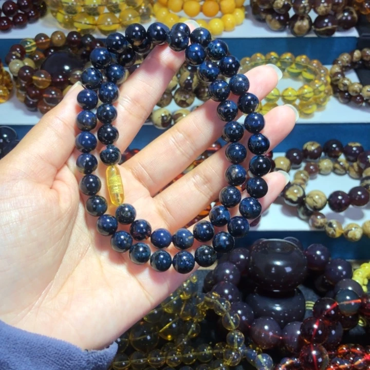 琥珀未镶嵌手链收藏级特级天翁珀项链