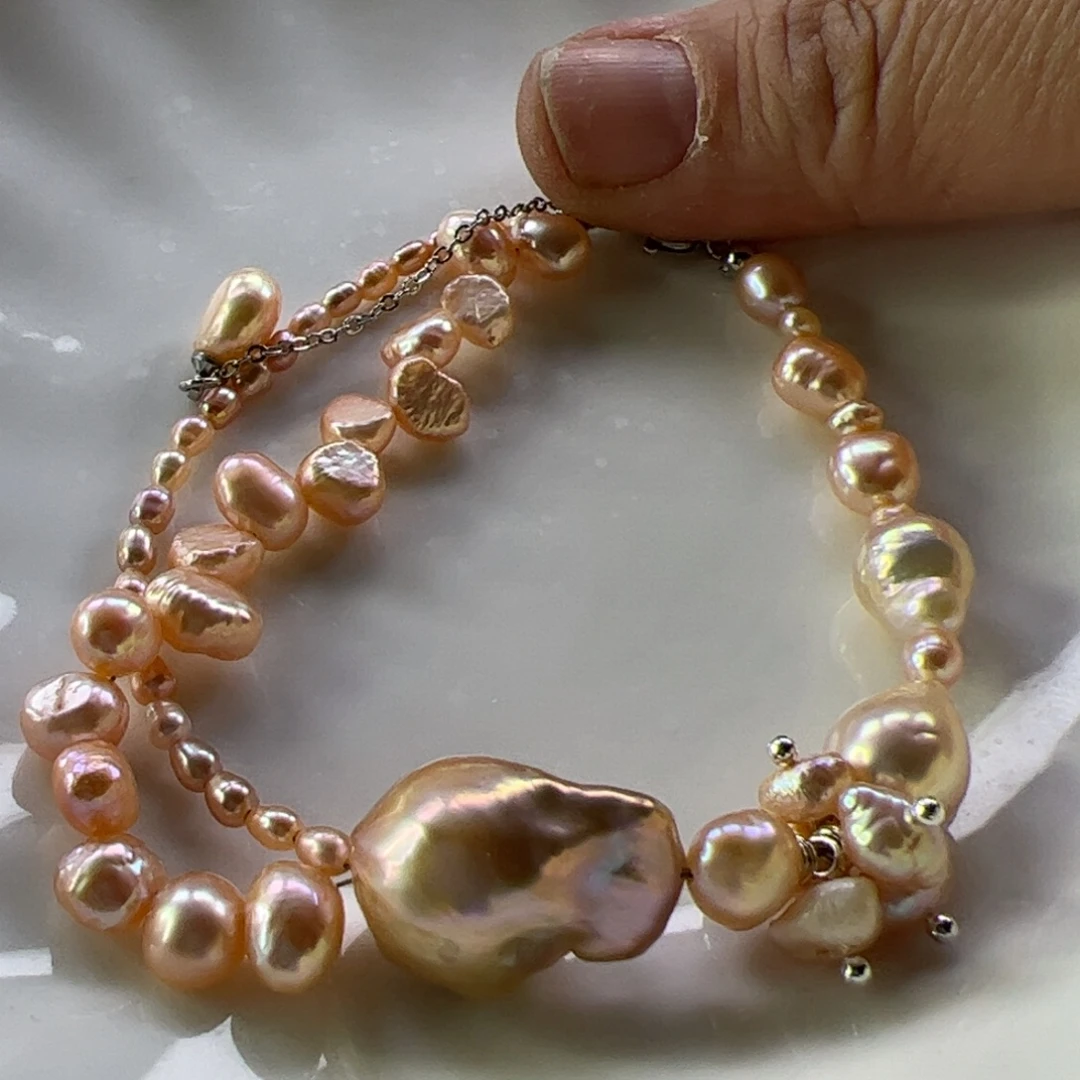 手绳淡水珍珠合金538