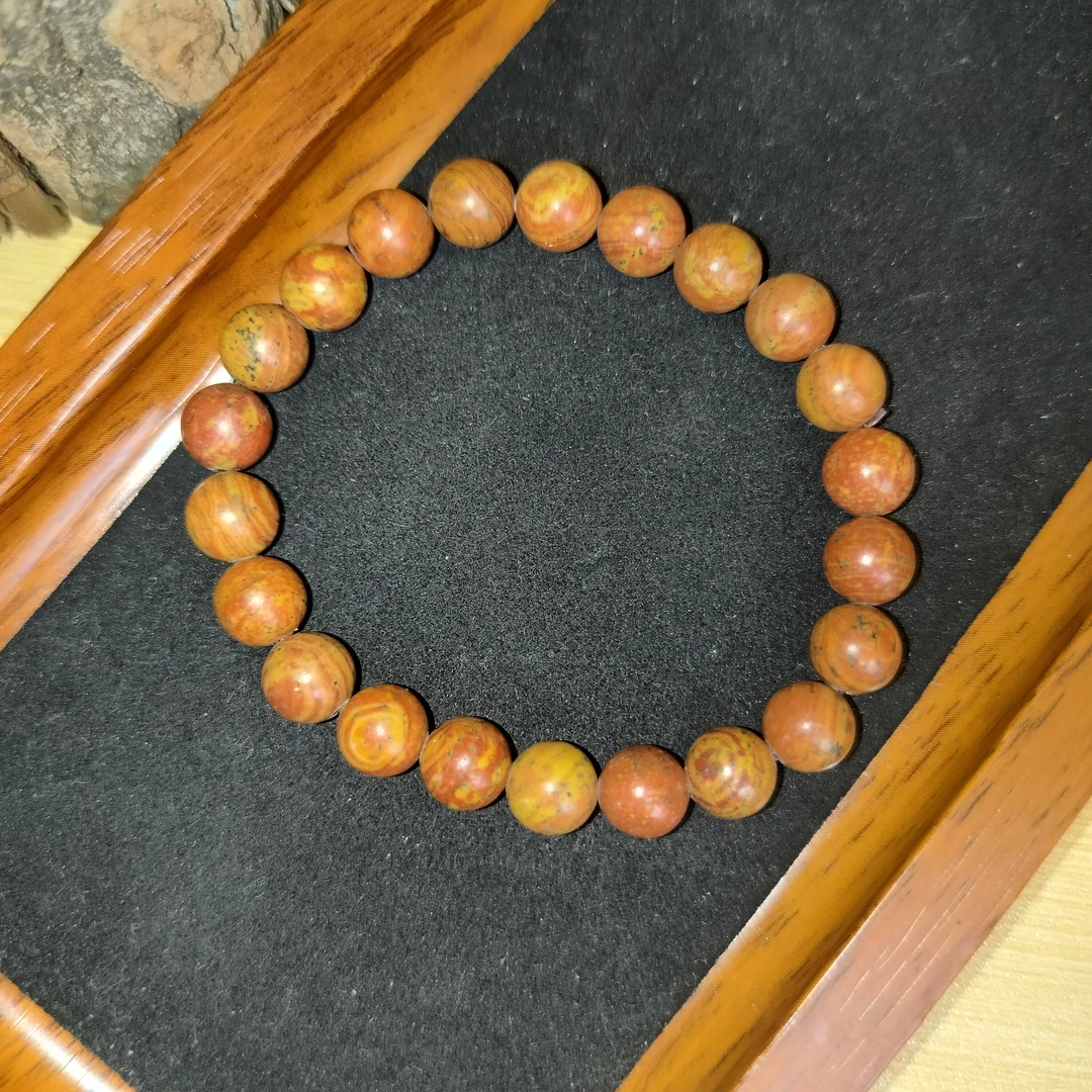 8MM单圈手串--天然泗水泗滨砭石